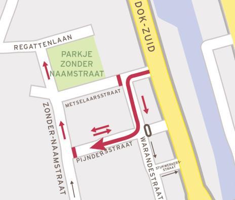 worden. 4. Bereikbaarheid omgeving Zonder-Naamstraat De Zonder-Naamstraat ligt op de route van het Lichtfestival.