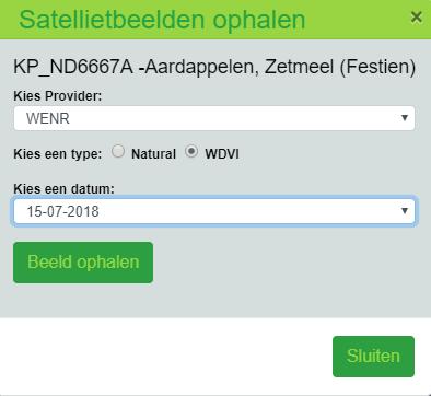 uploaden Door in de menubalk op satellietbeelden te klikken komt u in het menu om satellietbeelden te downloaden (Fig 4) Bij Kies Provider kunt u de leverancier voor de satellietbeelden