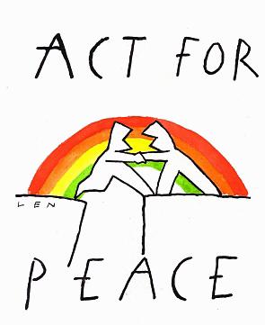 vredesactivisten in binnen- en buitenland. Onder het motto 'Act for Peace' maken zij samen een vuist. De stelling is: iedereen kan vredesactivist worden, zowel in eigen buurt als daarbuiten.