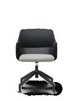bezoekersstoel en -fauteuil: fauteuil optioneel leverbaar met armleuningbekleding.
