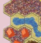 = = = c) Voert de speler de speciale actie toren uit, dan mag hij op een bebouwbaar veld aan de rand van het speelveld bouwen.