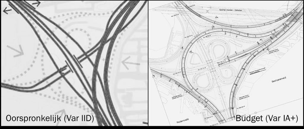 knooppunt zal hierdoor blijven bestaan. In tegenstelling tot var IB+ blijft vanuit Zaandam de lus richting het Noord-Westen bestaan, verkeer hoeft niet via de provinciale weg te worden afgehandeld.