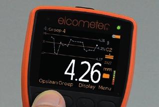 Snel De Elcometer 500 coatingdiktemeter meet ruim 60 metingen per minuut in standaardmodus en ruim 140 metingen per minuut in scanmodus