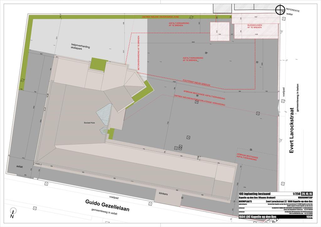 Figuur 3: Plan bestaande toestand met aanduiding van de