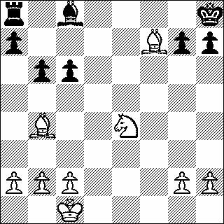 17.fxe5 18.Pg3 [Wit had gewoon de pion kunnen slaan, het veld f1 was immers gedekt door de witte loper] 18.d5 [Nu kan eindelijk de witte loper van zwart ook meedoen, en isoleert de loper van wit.