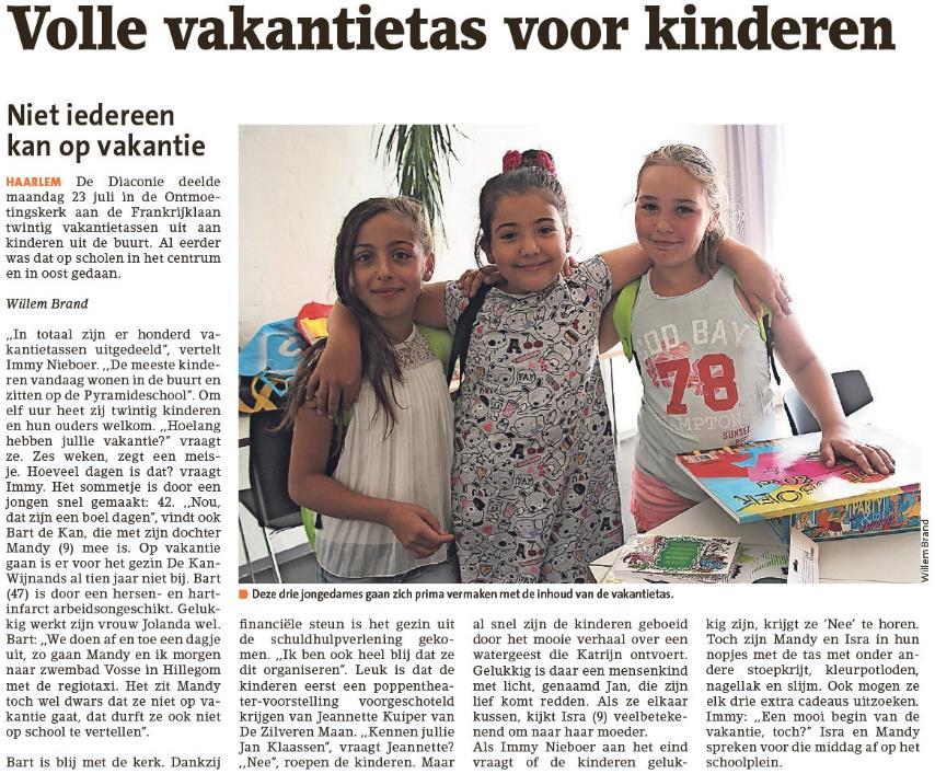 Krantenartikel uit het Haarlems Weekblad.