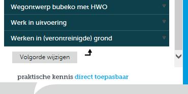 Hoofdstuk 1 - Navigeren door de inhoudsopgaven 1.1 Indeling inhoudsopgave wijzigen U ziet standaard de indeling van de inhoudsopgave zoals deze door CROW is gemaakt.