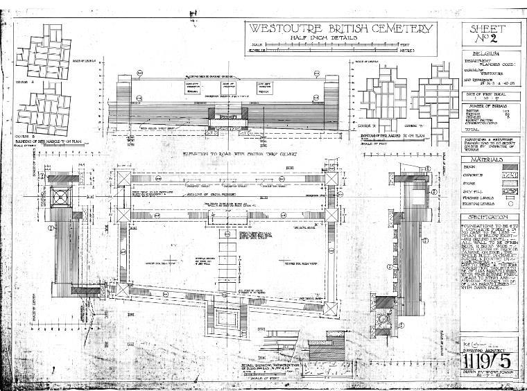 The Ypres Times van 1 maart 1922 meldde dat de begraafplaats Westoutre British Cemetery onder constructie was, het Offerkruis was reeds opgericht op de plaats die de plannen uit 1920 voorstelden.