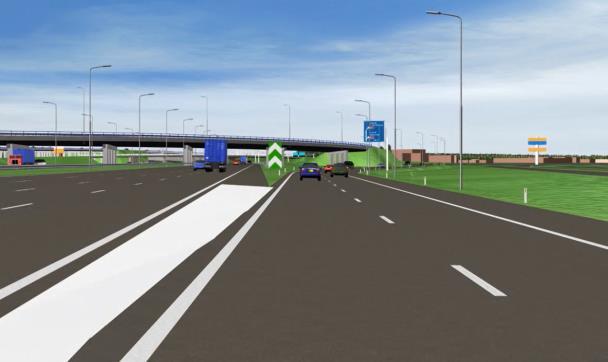 RWS BEDRIJFSINFORMATIE Definitief Human Factors voor verkeersveiligheid in wegontwerp 31 januari 2016 viaduct sterk af en loopt langs het viaduct.