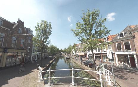 Grachtvak Vrouwjuttenland tussen Voldersgracht - Choorstraat