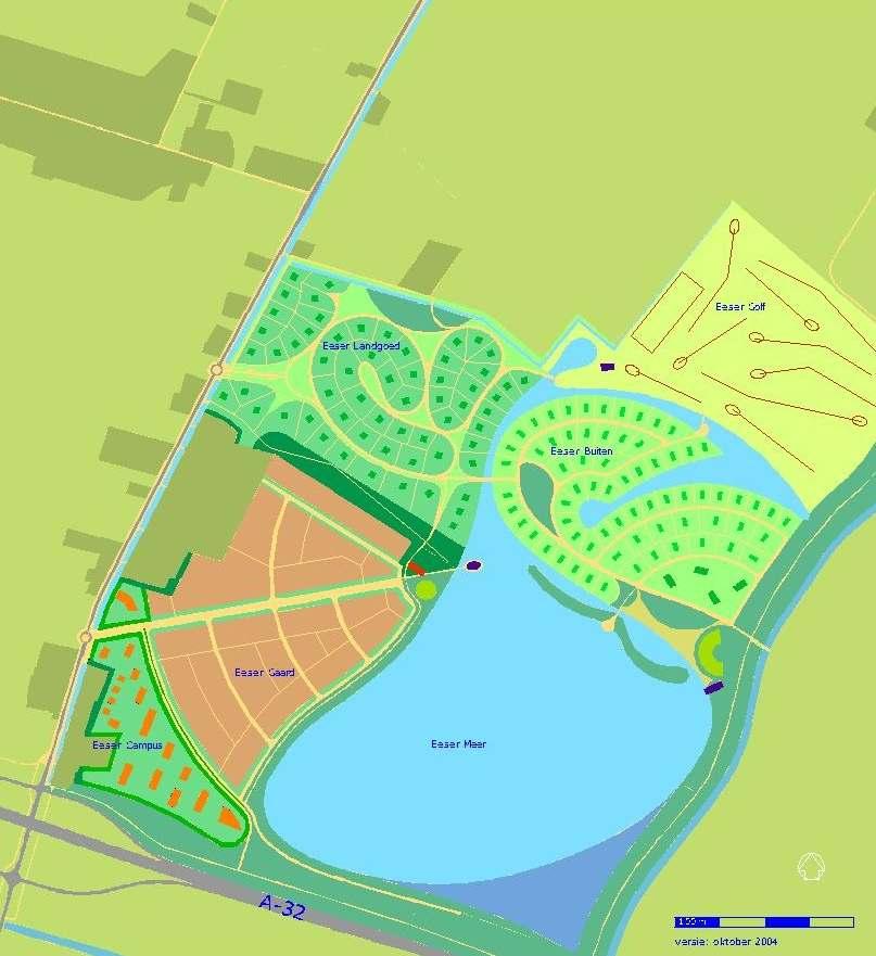 5 PLAN EESERWOLD 5.1 Schets ruimtelijk planproces Wat is plan Eeserwold? Het vigerende bestemmingsplan Eesveense Hooilanden gaat uit van de realisatie van 500 recreatiewoningen en een golfbaan.