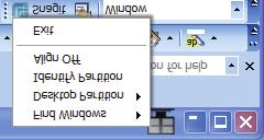 Titelbalkopties Desktop Partition kan toegankelijk worden gemaakt op de titelbalk van het actieve venster.
