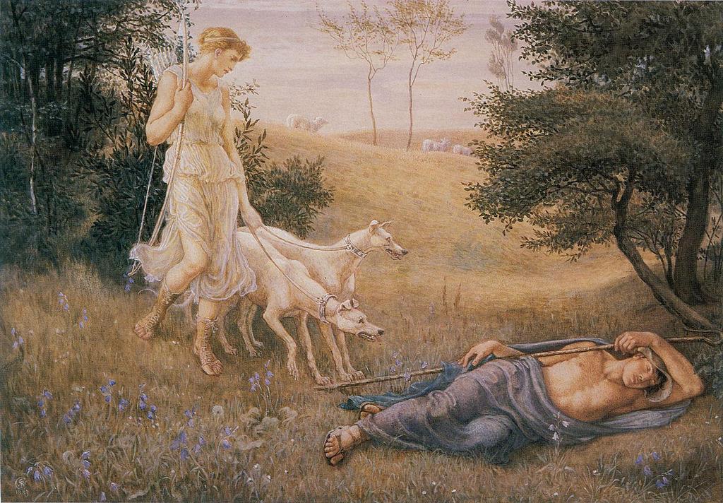 Diana en Endymion (Walter Crane 1883)