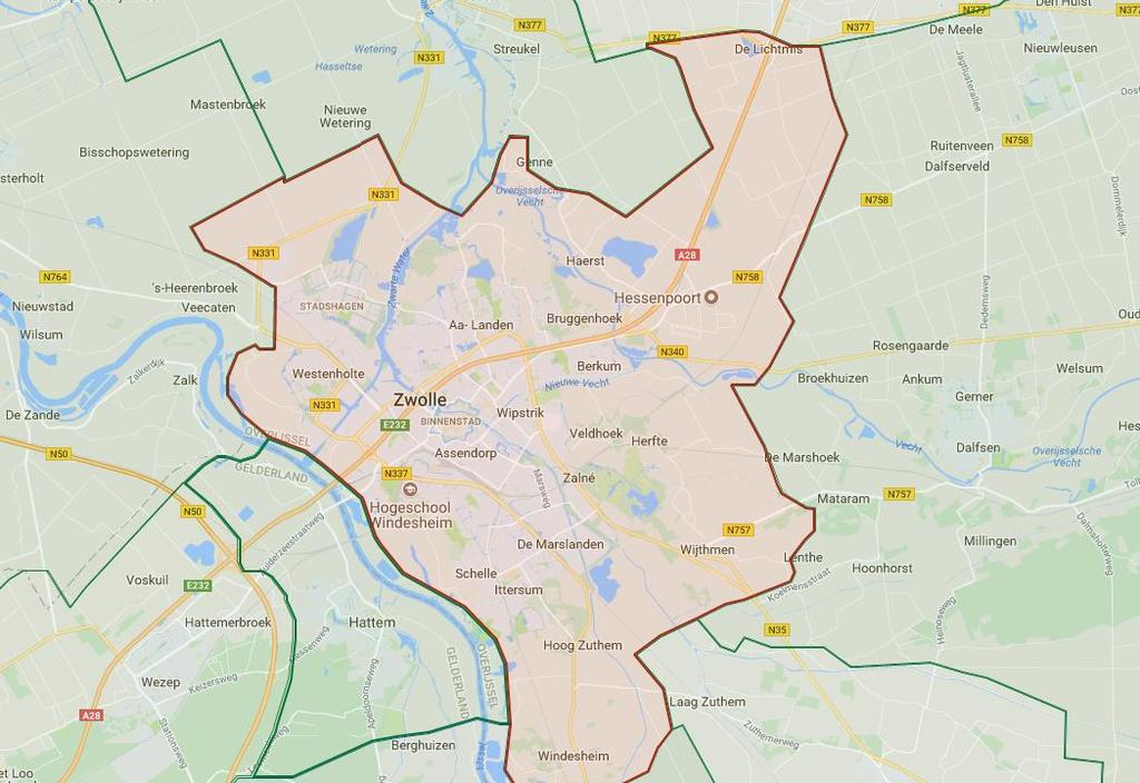 2. Logiesaanbod 2.4 Kwalitatieve hotelanalyse 8 Hotelaanbod Nevenstaande kaarten geven een overzicht van het geclassificeerde hotelaanbod binnen Zwolle.