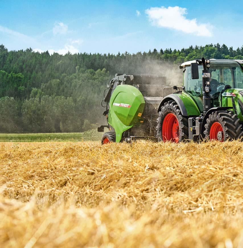 Altijd in topvorm de Fendt-rondebalenpersen.