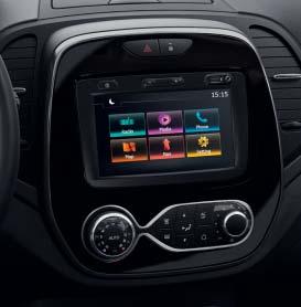 Ontdek de multimedia- en navigatiesystemen De Renault Captur biedt u drie multimediasystemen aan met touchscreen: R&Go, Media Nav, en R-LINK. R&Go, de nieuwe app.