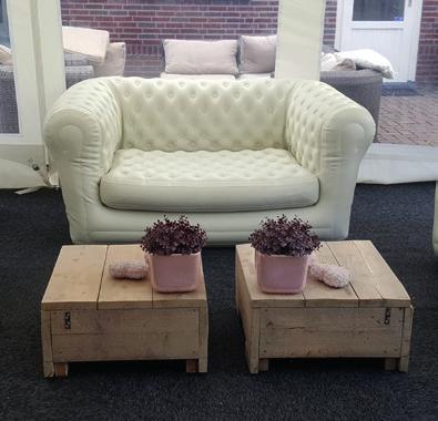 Prijslijst (April 2019) Pagina 4 / 6 Setprijs eettafel: Steigerhout 200x80x78 incl. 2 bankjes excl. kussen 32,- Steigerhout 200x80x78 incl. 2 bankjes incl.