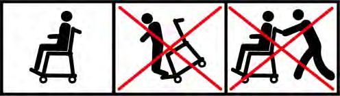 De weegschaal met de stoel mag niet voor vervoer van mensen worden gebruikt!