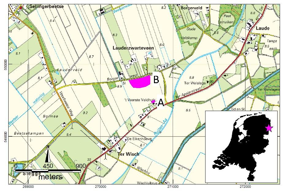 ArGeoBoor Archeologisch vooronderzoek & advies V E R K E N N E N D B O O R O N D E R Z O E K Ter Apelerstraat 30 te Sellingen (Gemeente Vlagtwedde) Een verkennend booronderzoek Afbeelding 1: locaties