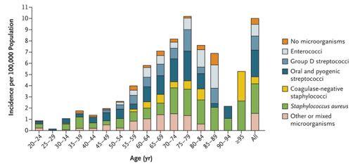 Incidence of Definite Infective Endocarditis, According