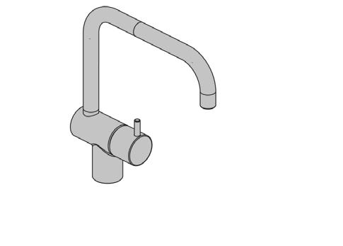 Verhoogte uitvoering leverbaar. RB1 met bedieningshendel 60 mm (M). RB1 met bedieningshendel 100 mm (L).