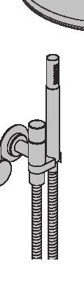 Inbouw douchethermostaatkranen 5471R-061A Inbouwthermostaatkraan met 2-weg omstel, naar handdouche met houder en regendouche,