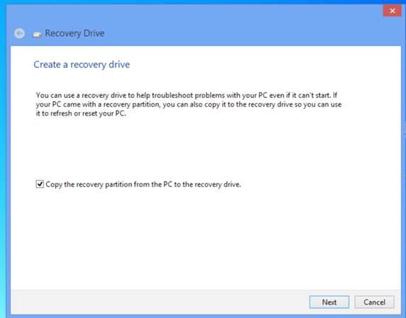 3. Klik op Recovery (Herstel) > Create a recovery drive (Een herstelschijf maken). 4.