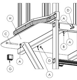 11 ASVERSCHUIVINGSMODULE MET RUSTPLATFORM (REF. : 0733114) Detail A NR. BESCHRIJVING CODE REF.