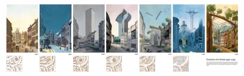 Intro a view of Brussels, according to Luc Schuiten (1999)