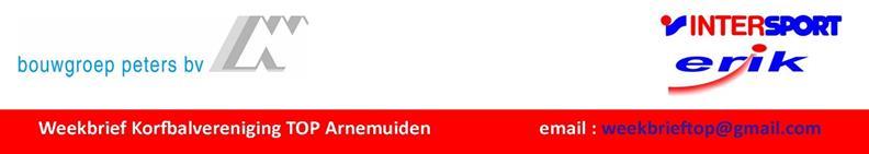 Ma. 2 september TOP A1 Fortis A1 20:00 uur Ad Volkers Di. 3 september TOGO 1 TOP 3 TOGO 2 TOP 4 20:30 uur 19:00 uur WEDSTRIJDEN ZATERDAG 24 AUGUSTUS 2019 TOP 5 13.