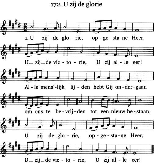 Gebeden, stilte, Onze Vader Mededelingen Collecte: Tijdens de collecte zingt de cantorij: Christe lux mundi Taizé 125 Slotlied: U zij de glorie, Tussentijds 172 2.