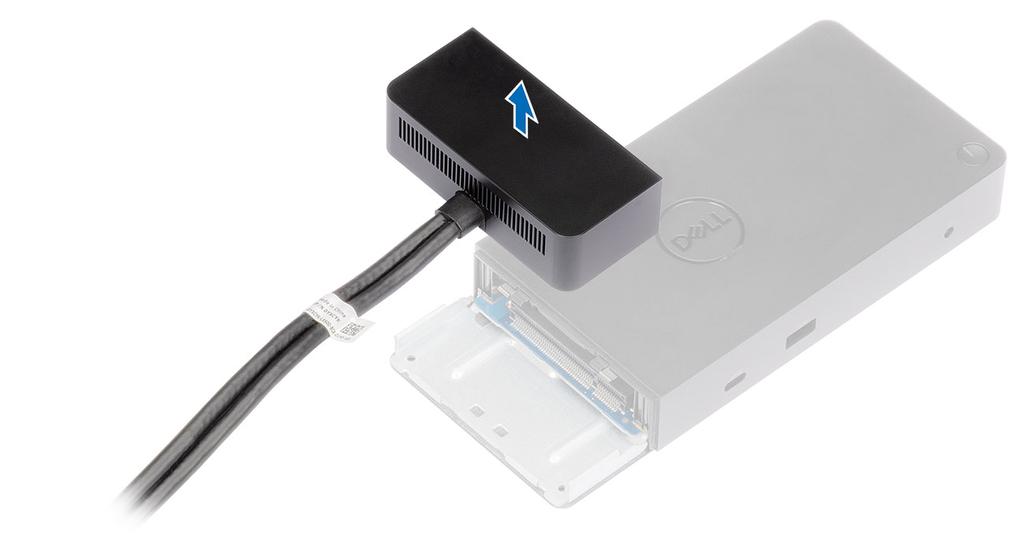 4 Til de USB Type-C-kabelmodule op en verwijder deze uit de connector aan