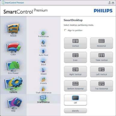 3. 3.4 SmartDesktop SmartDesktop SmartDesktop SmartControl Premium SmartControl Premium Options ( ) SmartDesktop Align to partition ( ) Show windows contents while dragging ( ) Align to partition ( )