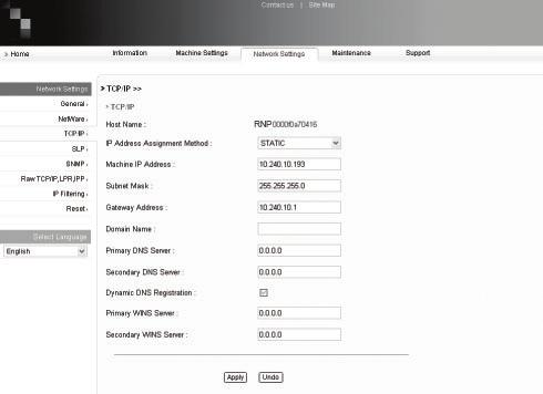 OPMERKING: Het MAC-adres is het hardwareserienummer van de netwerkprinterkaart. U kunt het adres controleren door de pagina Network Printer Configuration af te drukken.