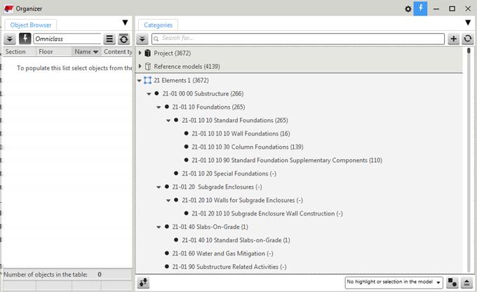 1.17 Voorbeeld: Een classificatiecode aan objecten in de Organisator toevoegen en de code naar IFC exporteren U kunt via een eigenschappencategorie in de Organisator een classificatiecode aan de