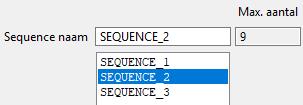 3. Voer in de Sequence naam de naam van de volgorde in. De volgordenaam moet precies hetzelfde zijn als de naam van het gebruikersattribuut dat in het bestand objects.inp wordt gedefinieerd.
