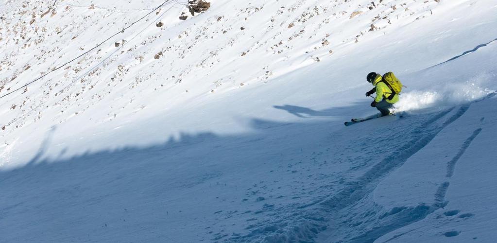 TECHNIEK Afdaaltechniek: Je skiet of (split)board zonder te vallen vlot en makkelijk de zwarte piste af. Je hebt enige ervaring met off-piste skiën.