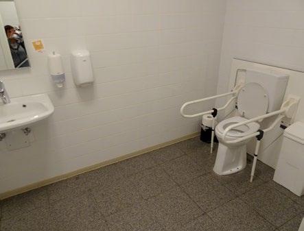 184 cm Dricirkel in de toiletruimte 95 cm c