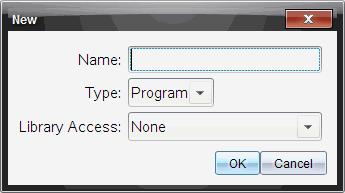 Een programma of functie definiëren Een nieuwe Programma-editor starten 1.