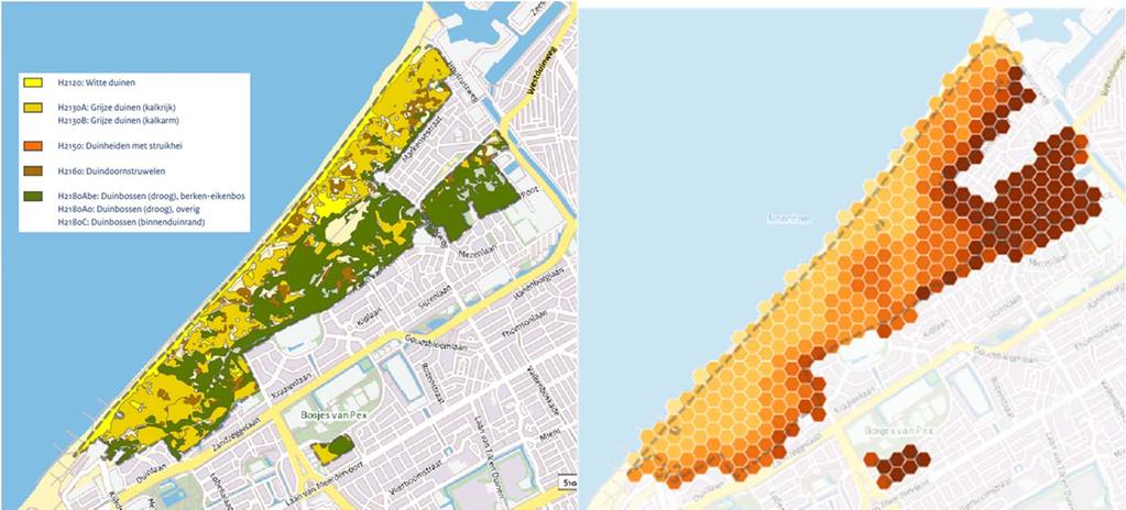 Natuurdoelen en stikstofdepositie in beeld Kaart