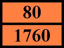 Oranje identificatiebord : Code tunnelbeperking (ADR) - Transport op open zee Nr. NS (Brand) Nr.