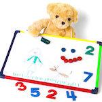 KMWB-2435 Kinderwhiteboard 24 x 35 cm om te tekenen, spelen, schrijven & leren magnetisch Gewicht: 210 gr 1 st. 5,90/st.