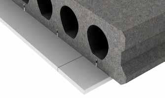 DRAAGCONSTRUCTIES Bescherming met PROMATECT 00 dikte 5 mm REI 60 00..60 00EfectisR0344 [Rev.] Onder de (holle) betonnen vloer wordt rechtstreeks een laag PROMATECT 00 platen 5 mm bevestigd.