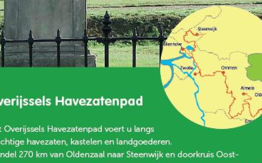 OHP 3: NIJVERDAL OMMEN ROUTE 28 km 20 19 De wandeling is onderdeel van het Overijssels Havezatenpad en voert van station Nijverdal langs de Regge en via enkele mooie landgoederen naar station Ommen.