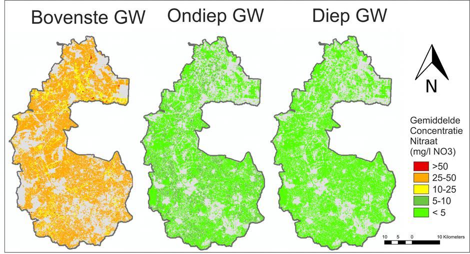 Maatregelen NO3 concentraties in het grondwater op