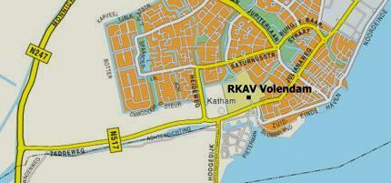 Wij wensen alle teams veel succes toe en alle toeschouwers veel plezier. Bereikbaarheid R.K.A.V. Volendam Route: Auto Het complex van de RKAV Volendam is eenvoudig te bereiken.