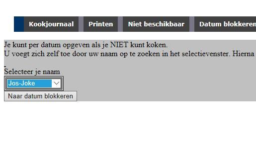 Sla je keuze op door op naar datum blokkeren te