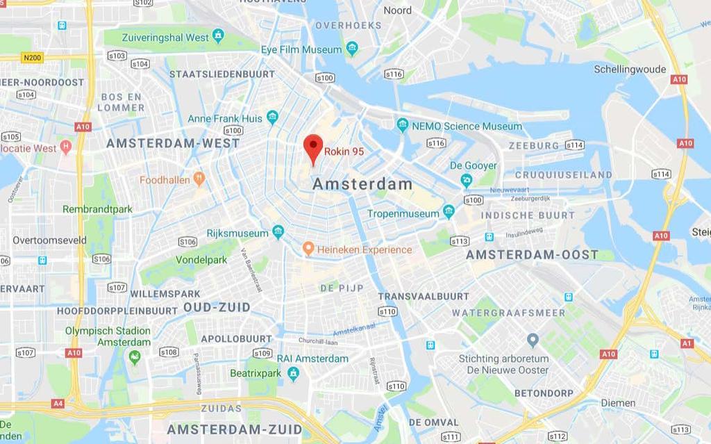 BEREIKBAARHEID Het kantoorgebouw is gelegen in het oude stadscentrum van Amsterdam, hierdoor is het gebouw uiterst goed bereikbaar per openbaar vervoer.