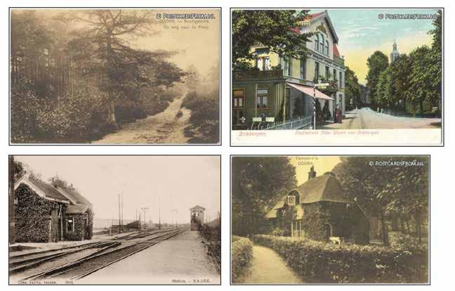 19 3. a. In 1854 werd de Utrechtse Heuvelrug ontsloten door de komst van een spoorlijn de Rhijnspoorweg. De Utrechtse Heuvelrug was opeens bereikbaar voor dagjestoeristen, bijvoorbeeld vanuit Utrecht.