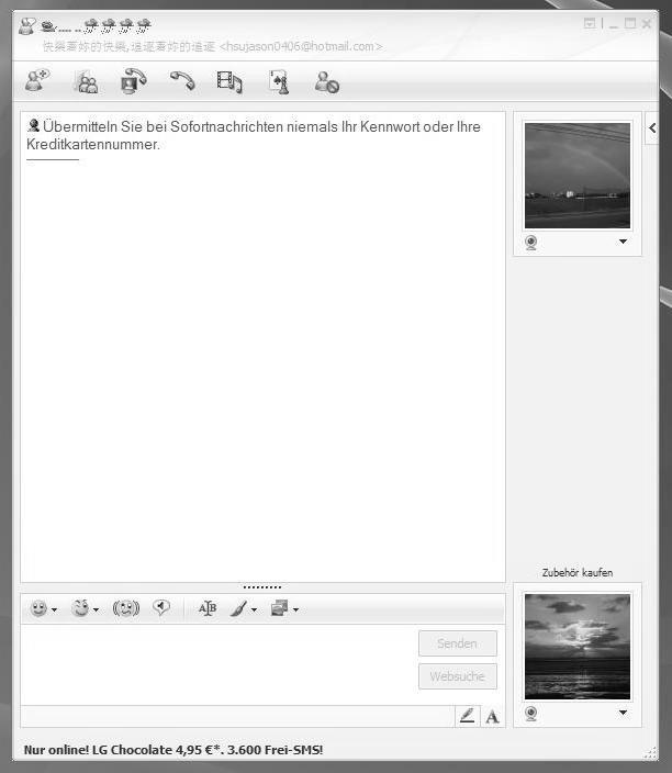 De Webcam (optioneel) De ingebouwde webcam laat het gebruik van verschillende diensten zoals Windows Messenger toe. Veiligheid Gebruiksvoorbeeld met Windows Live Messenger 1.